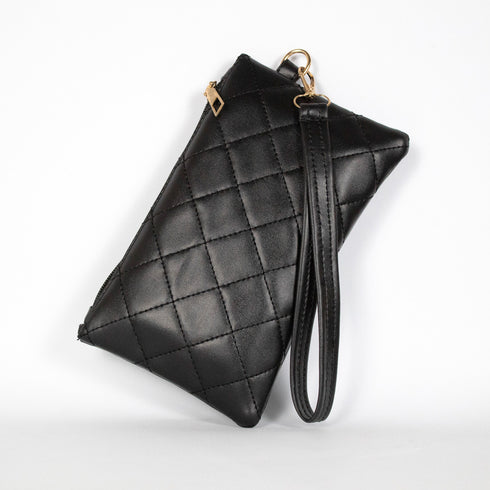 Rhombus Embroidery Accessories Pouch